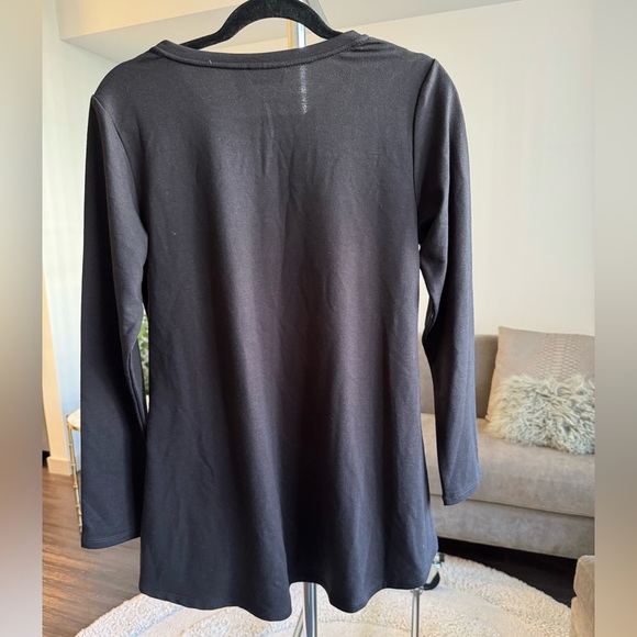 Logo Lori Goldstein Black Long Sleeve Tunic Shirt Size Small or Medium - Picture 6 of 12